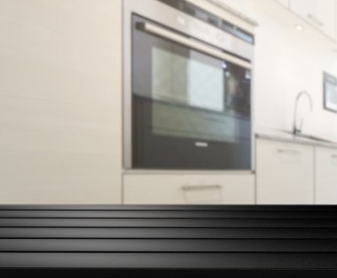 Masa üstü ve arka plan bulanıklık mutfak Oda