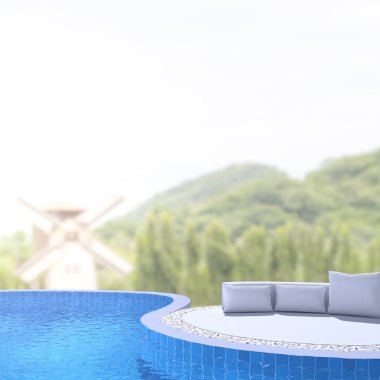 Balkon ve Teras, doğa arka plan bulanıklık