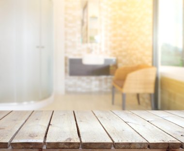 Masa üstü ve arka plan bulanıklık banyo