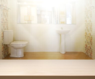 Masa üstü ve arka plan bulanıklık banyo