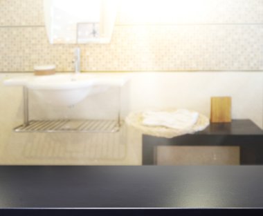 Masa üstü ve arka plan bulanıklık banyo