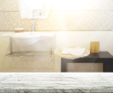 Masa üstü ve arka plan bulanıklık banyo