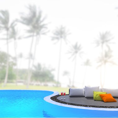 Balkon ve Teras, doğa arka plan bulanıklık