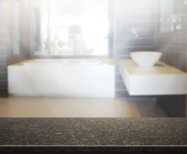 Masa üstü ve arka plan bulanıklık banyo
