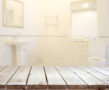 Masa üstü ve arka plan bulanıklık banyo