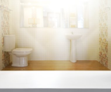 Masa üstü ve arka plan bulanıklık banyo