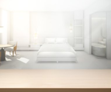 Yatak odasındaki Masa Üstü ve Görüntü Arkaplanı