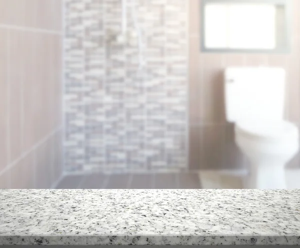 Mesa de baño y desenfoque de fondo — Foto de Stock