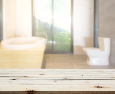 Masa üstü ve arka plan bulanıklık banyo