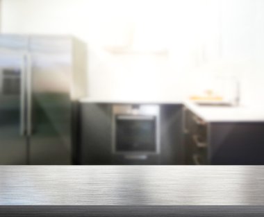 Masa üstü ve arka plan bulanıklık mutfak Oda
