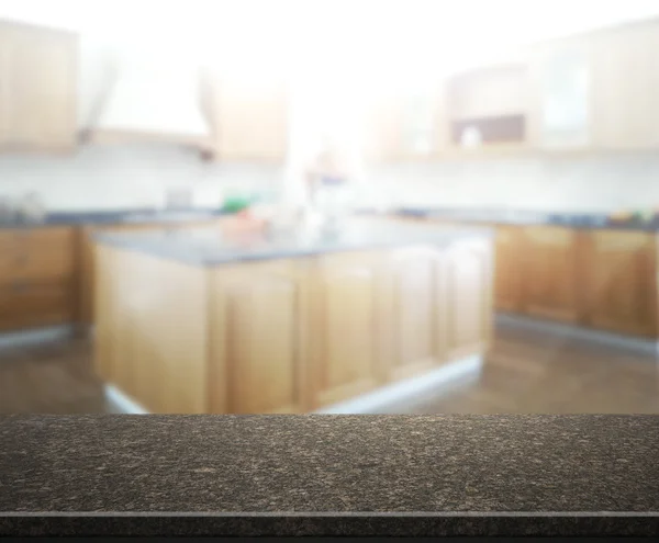 Table Top And Blur Kitchen Room of Background — Stock Photo, Image