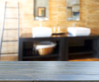 Masa üstü ve arka plan bulanıklık banyo