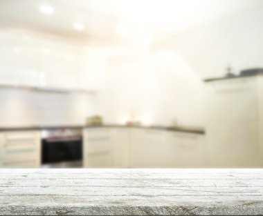 Masa üstü ve arka plan bulanıklık mutfak Oda