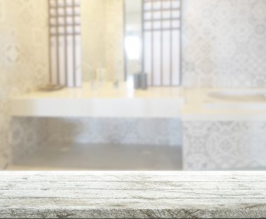 Masa üstü ve arka plan bulanıklık banyo