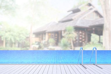 Yüzme Havuzu ve Teras dış arka plan bulanıklık