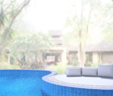 Yüzme Havuzu ve Teras dış arka plan bulanıklık