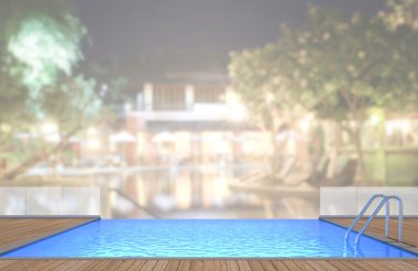 Yüzme Havuzu ve Teras dış arka plan bulanıklık