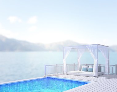 Balkon ve Teras, doğa arka plan bulanıklık