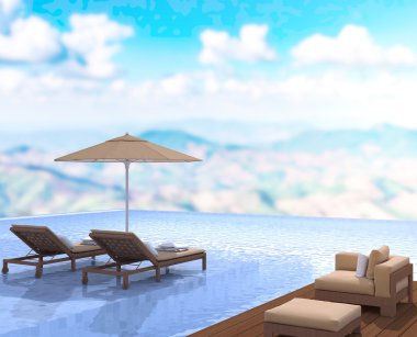 Balkon ve Teras, doğa arka plan bulanıklık