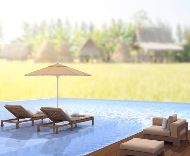 Balkon ve Teras, doğa arka plan bulanıklık