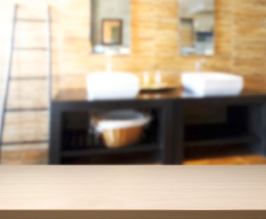 Masa üstü ve arka plan bulanıklık banyo