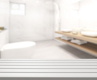 Masa üstü ve arka plan bulanıklık banyo