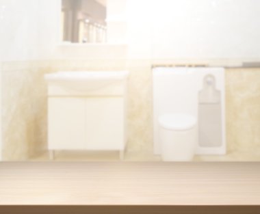 Masa üstü ve arka plan bulanıklık banyo