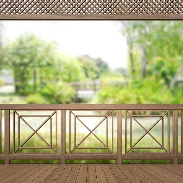 Balcony And Terrace Of Blur Nature Latar Belakang — Stok Foto