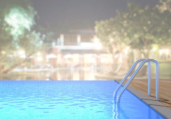 Плавальний басейн і тераса розмитого зовнішнього тла — стокове фото