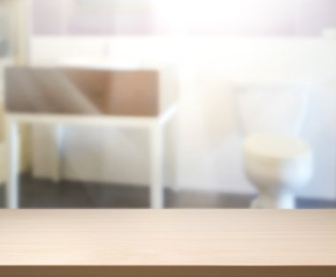 Masa üstü ve arka plan bulanıklık banyo