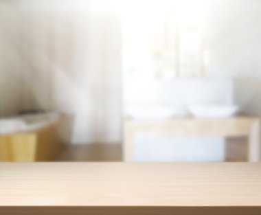 Masa üstü ve arka plan bulanıklık banyo