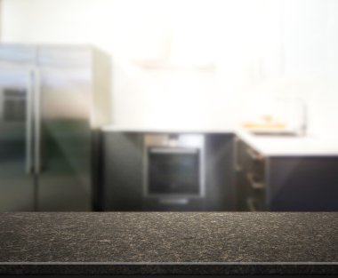Masa üstü ve arka plan bulanıklık mutfak Oda