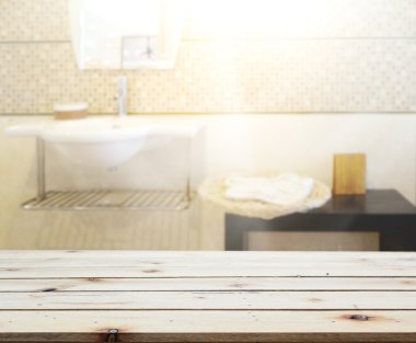 Masa üstü ve arka plan bulanıklık banyo