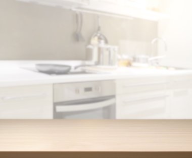 Masa üstü ve arka plan bulanıklık mutfak Oda