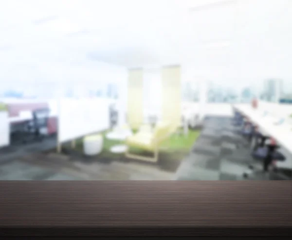 Mesa superior e escritório Blur de fundo — Fotografia de Stock