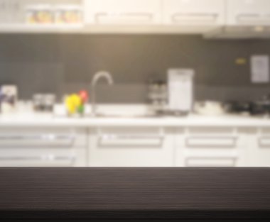 Masa üstü ve arka plan bulanıklık mutfak Oda