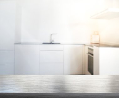 Masa üstü ve arka plan bulanıklık mutfak Oda