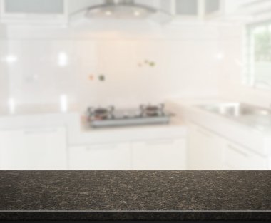 Masa üstü ve arka plan bulanıklık mutfak Oda