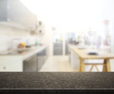 Masa üstü ve arka plan bulanıklık mutfak Oda