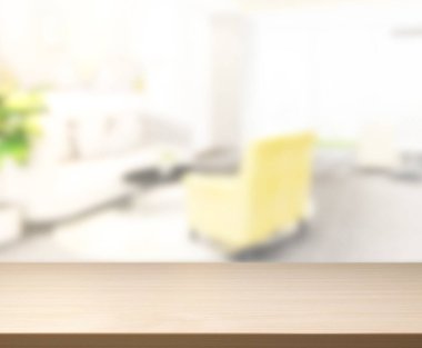 Arka planın Masa Üstü ve Bulanık Oturma Odası