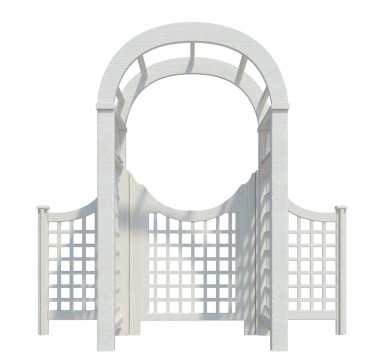 Beyaz Arkaplanda 3d Render Yapısı