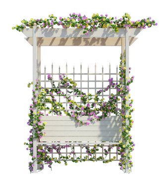 3d Render Ivy Bitkileri beyaz arkaplanda izole edildi