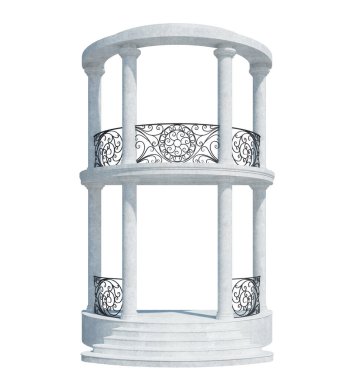 Beyaz Arkaplanda 3d Render Yapısı