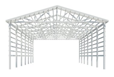 Beyaz Arkaplanda 3d Render Yapısı