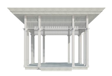 Beyaz Arkaplanda 3d Render Yapısı