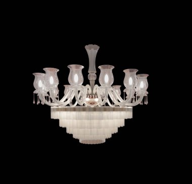 Siyah arkaplanda izole edilmiş Retro avize