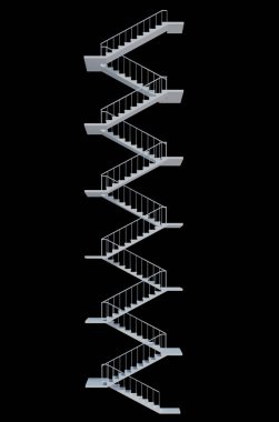 İzole edilmiş 3d Render Yapılandırması 