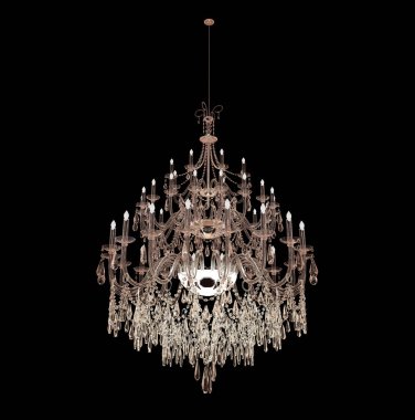 3d Render Retro avizesi siyah arkaplanda izole edildi