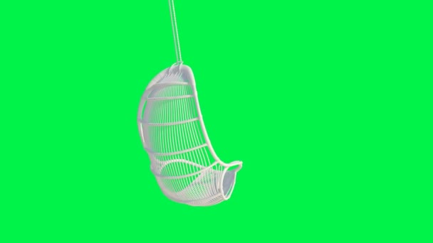 Пустые качели на изолированном 3D рендеринге — стоковое видео