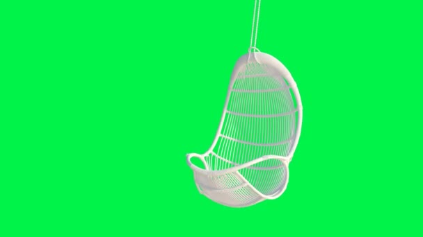 Пустые качели на изолированном 3D рендеринге — стоковое видео